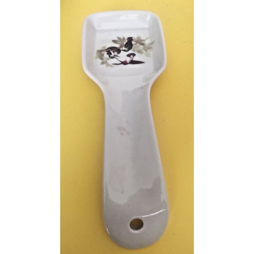 Otagiri Japan Spoon Rest Hummingbirds Nesting, Hangable 9" x 3 1/4"